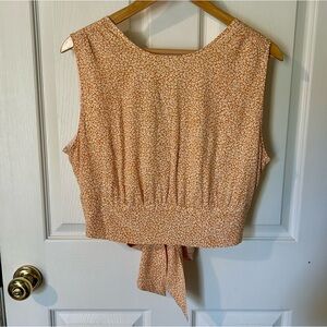 American Eagle Ditsy Floral Tank Tie Back Top | Size L